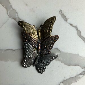 Trio Butterfly Brooch